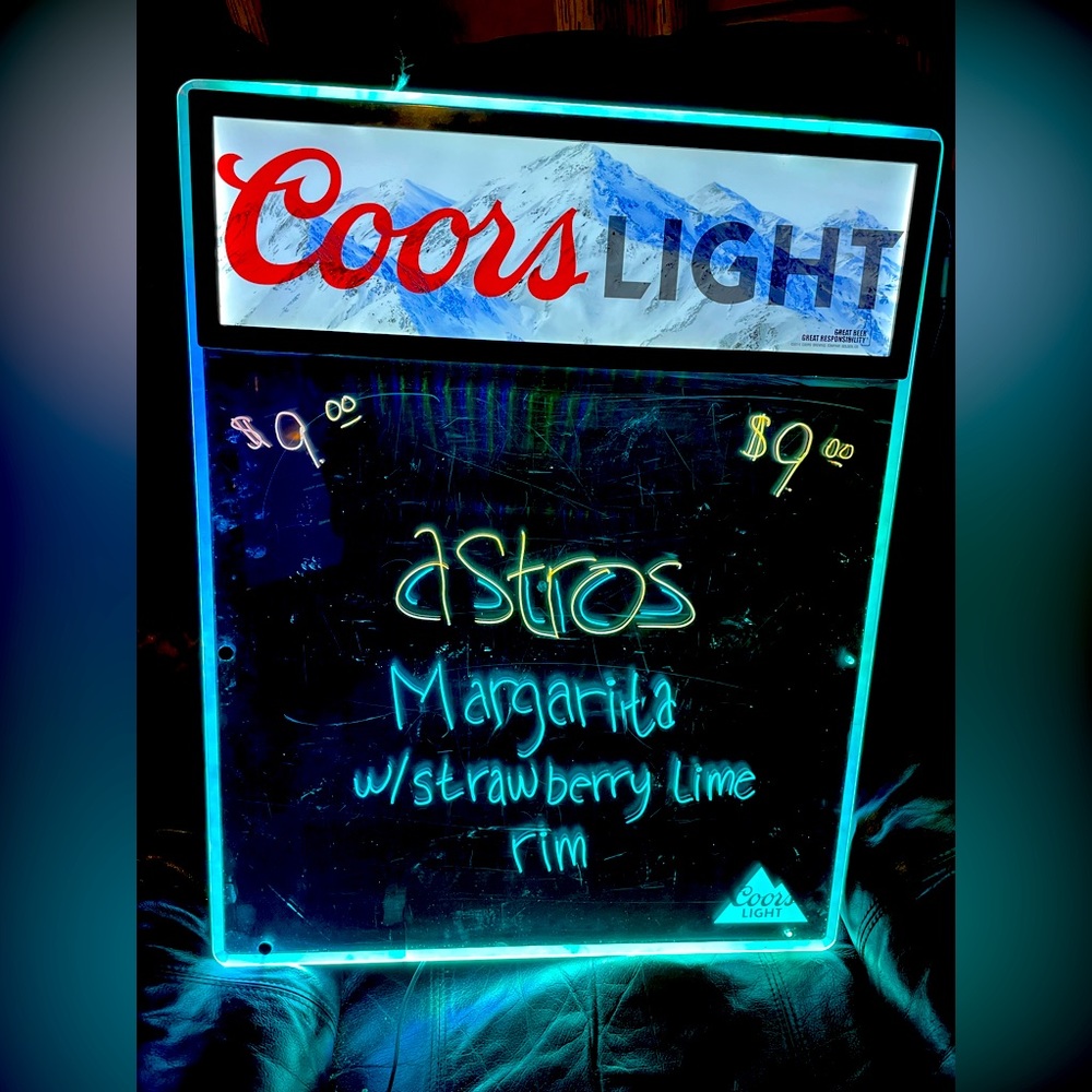 Coors Light Dry Erase Light up bar sign
